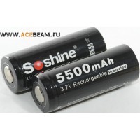 Аккумулятор Soshine 26650 на 5500 mAh с защитой